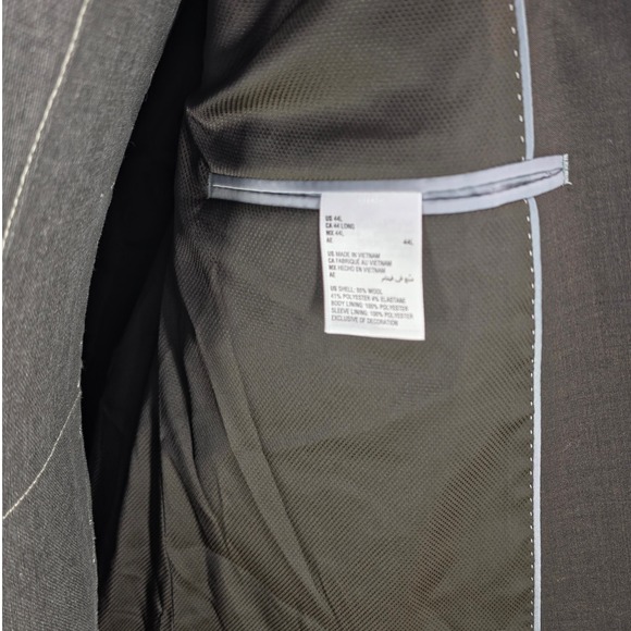 bar III‎ Sport Coat Mens 44L Brown Slim Fit Wool Blend Suit Blazer Jacket NWT - Picture 6 of 10